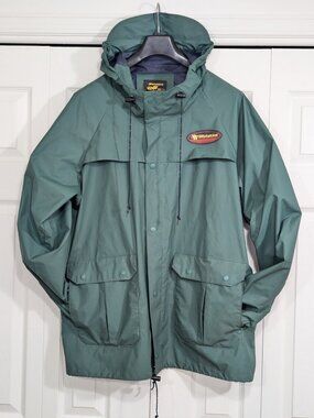 Wetskins Waterproof Green Hooded Rain Jacket